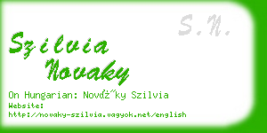 szilvia novaky business card